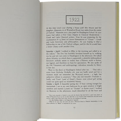 All My Road Before Me: The Diary of C S Lewis 1922-27