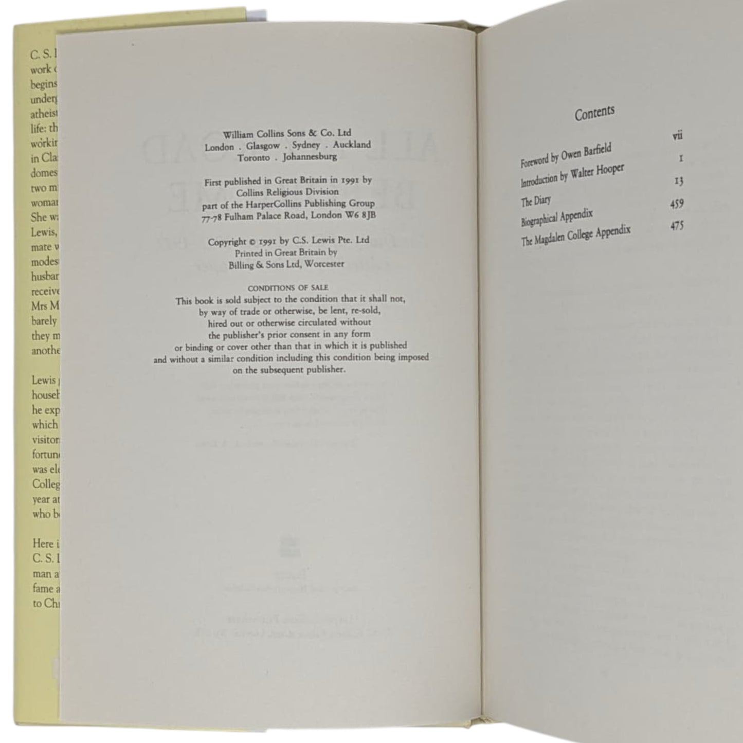 All My Road Before Me: The Diary of C S Lewis 1922-27