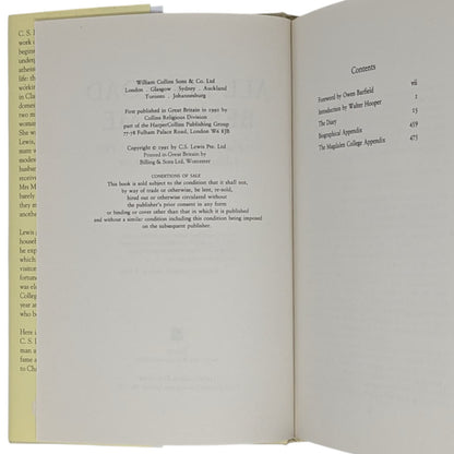 All My Road Before Me: The Diary of C S Lewis 1922-27