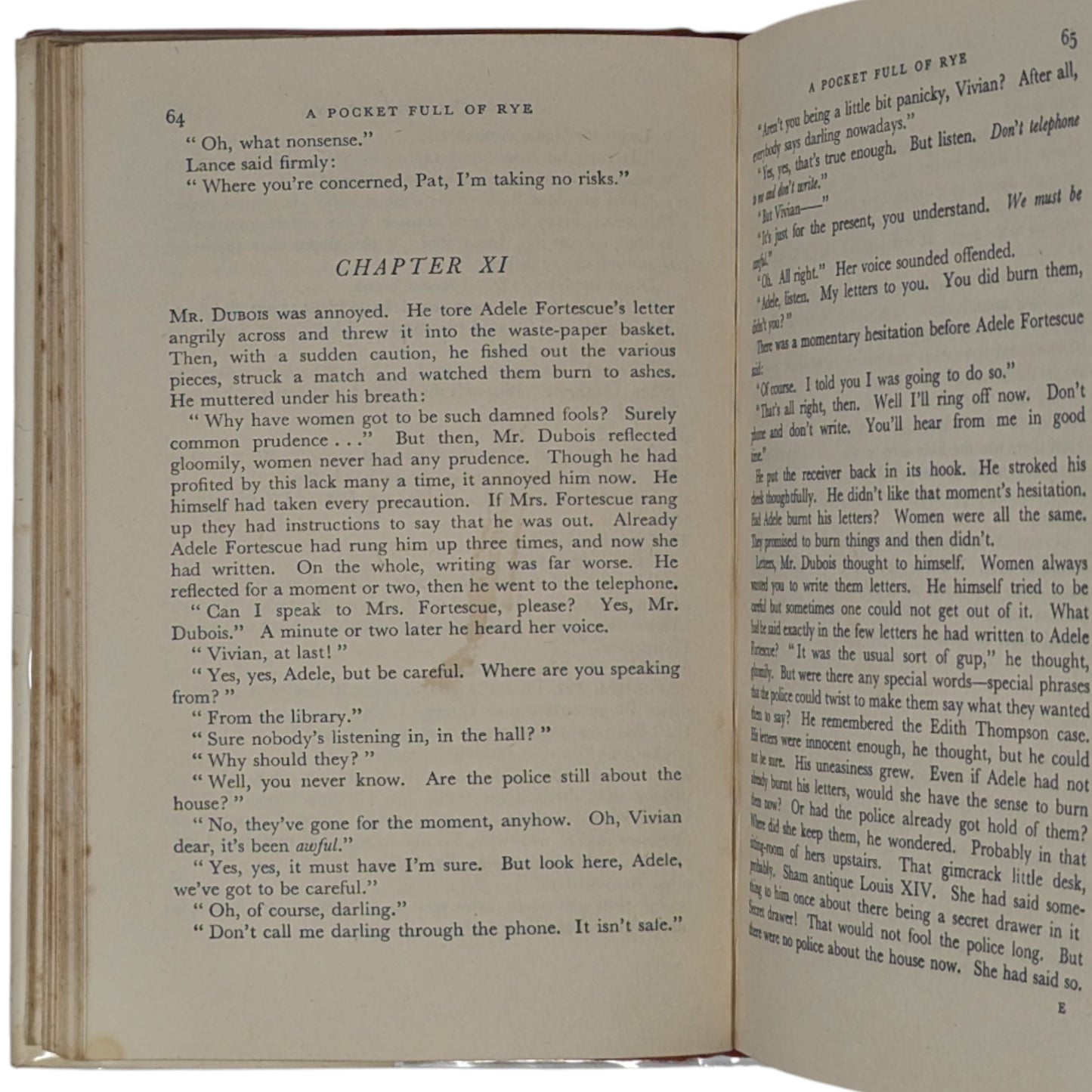 A Pocket Full of Rye