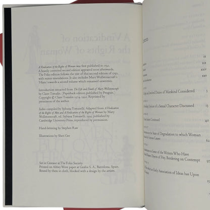 A Vindication of the Rights of Woman, with Strictures on Political and Moral Subjects