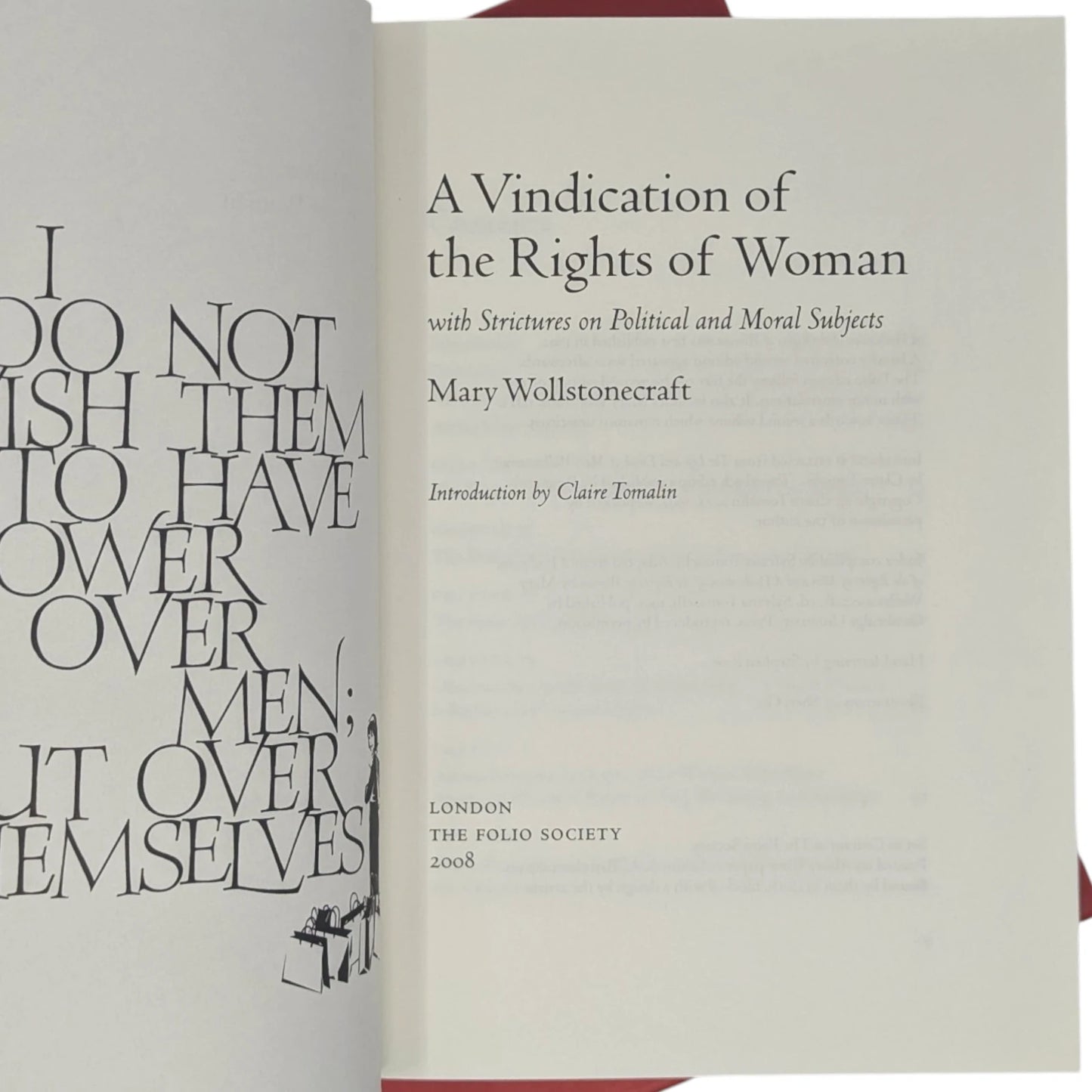 A Vindication of the Rights of Woman, with Strictures on Political and Moral Subjects