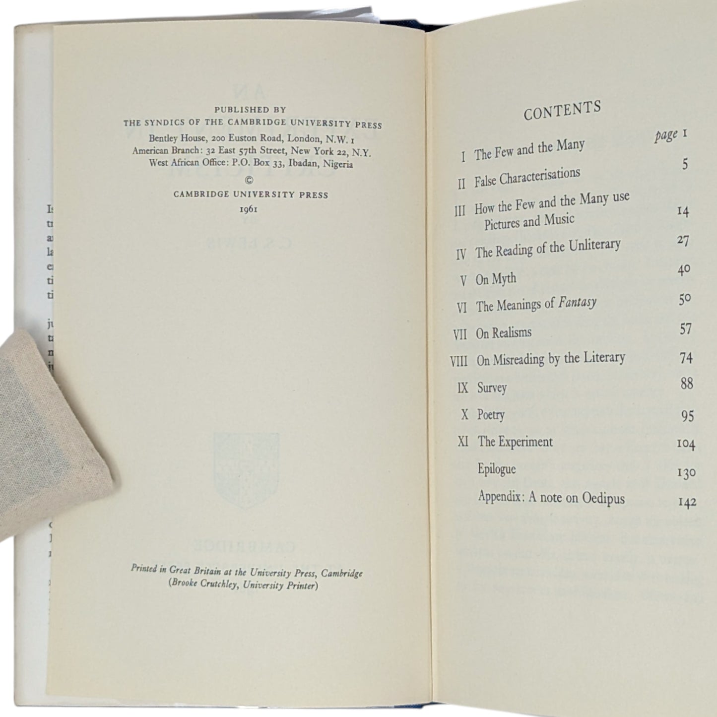 An Experiment in Criticism