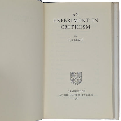 An Experiment in Criticism