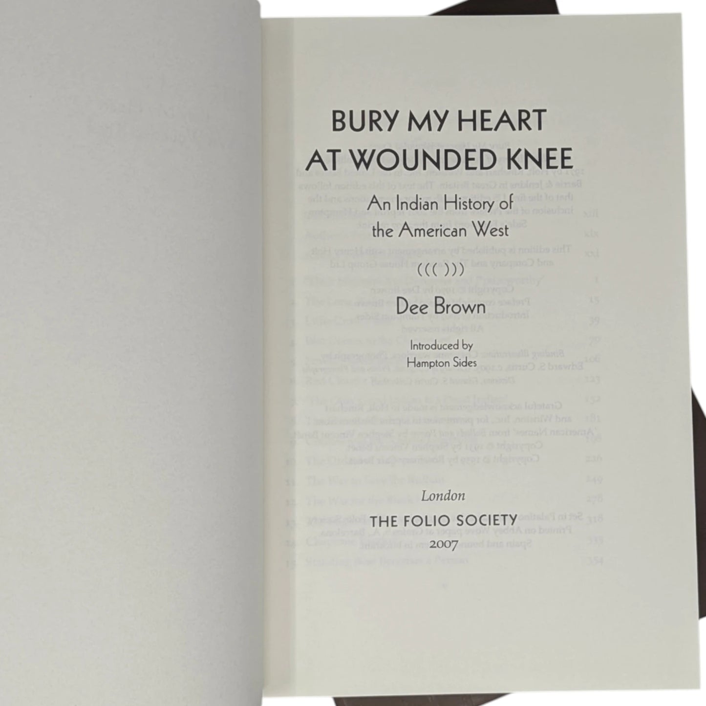 Bury my Heart at Wounded Knee