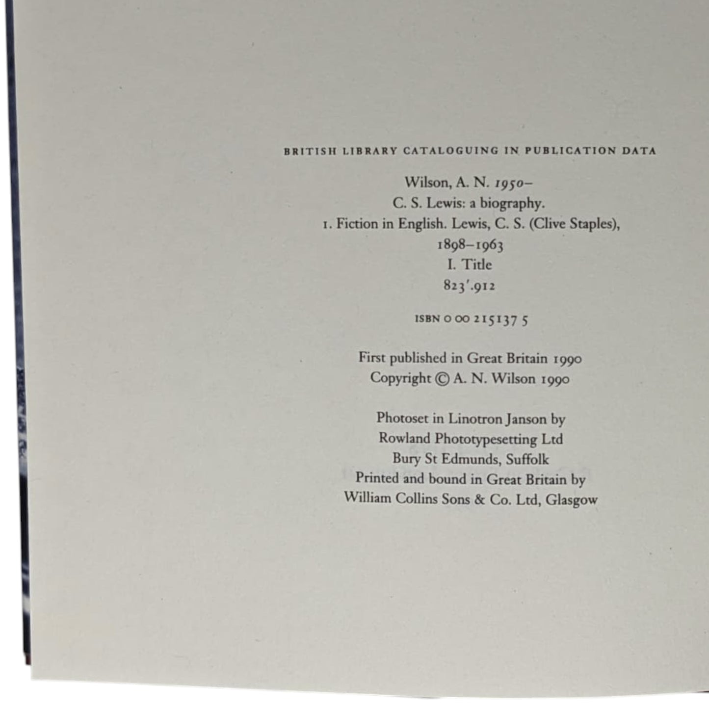 C. S. Lewis: A Biography