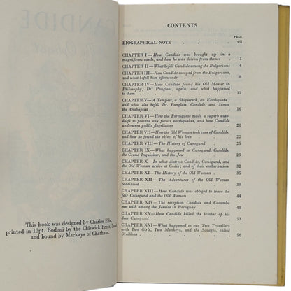 Candide or The Optimist