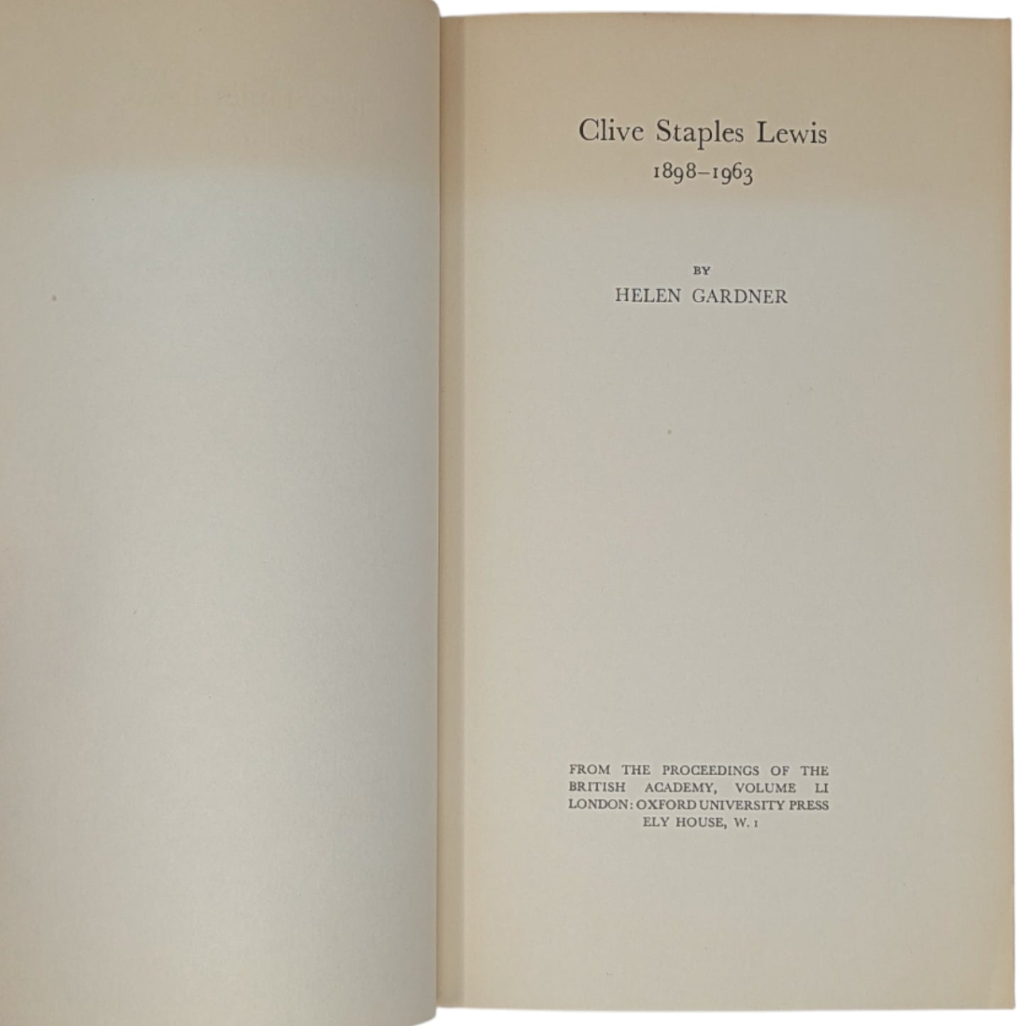 Clive Staples Lewis: 1898-1963