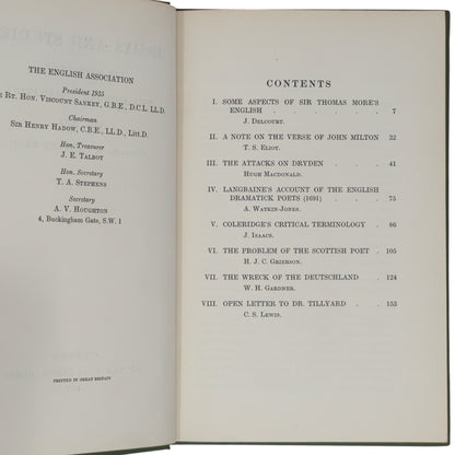 Essays and Studies [The Personal Heresy]