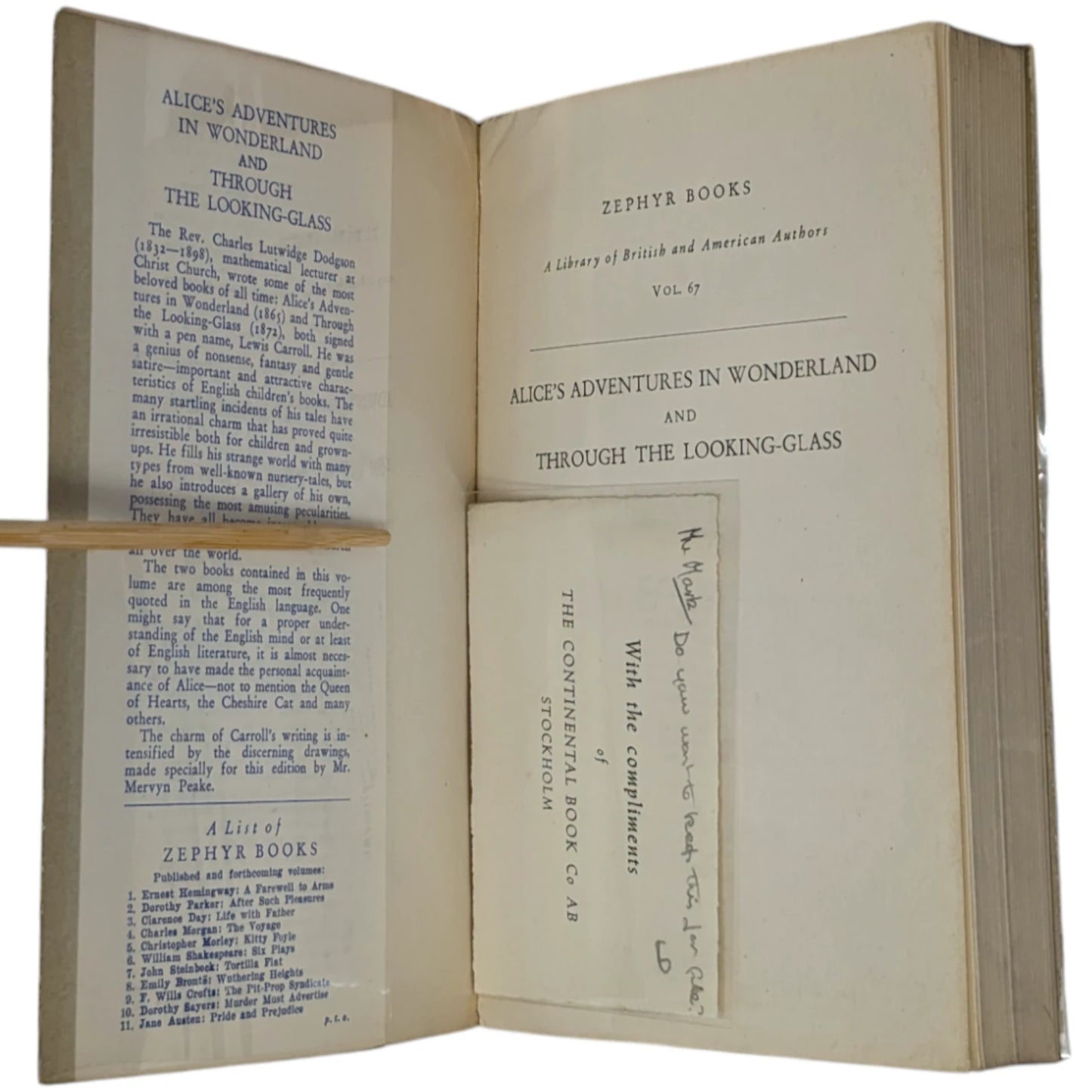 Alice's Adventures in Wonderland and Through the Looking Glass [File Copy]