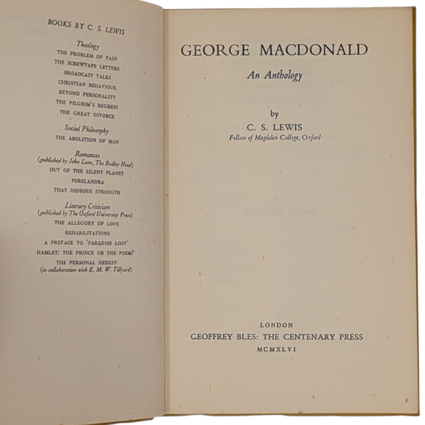 George Macdonald: An Anthology