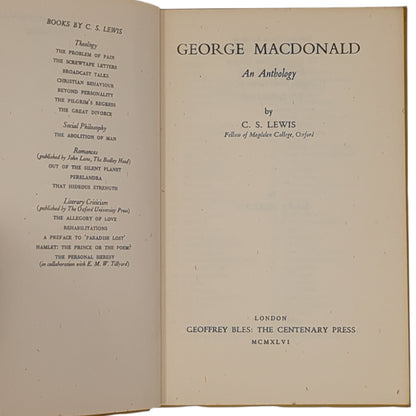 George Macdonald: An Anthology