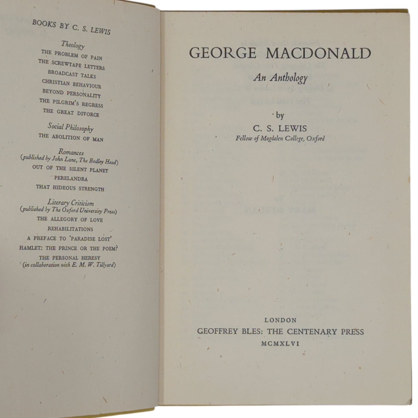 George Macdonald: An Anthology