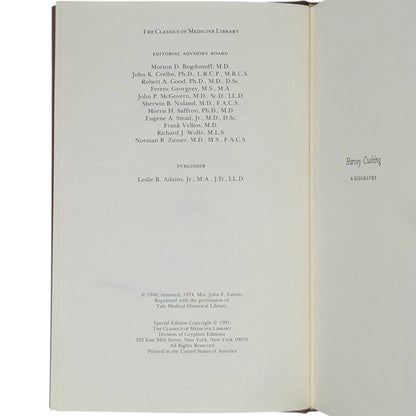 Harvey Cushing: A Biography