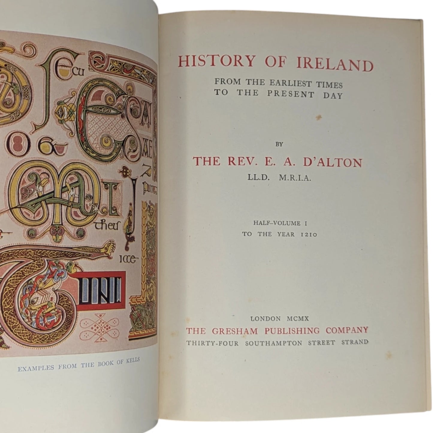 History of Ireland from the Earliest Times to the Present Day