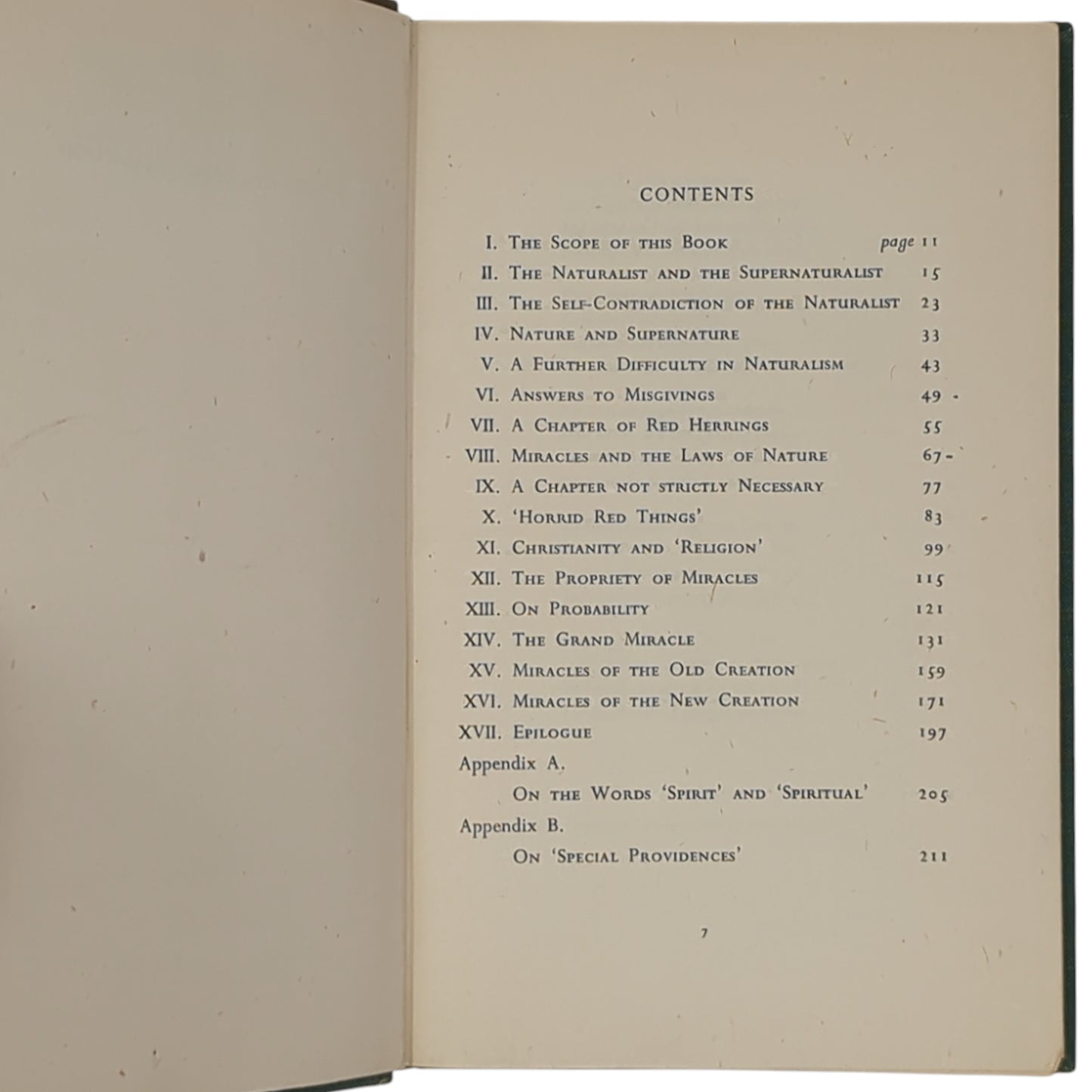 Miracles: A Preliminary Study