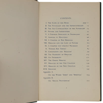 Miracles: A Preliminary Study