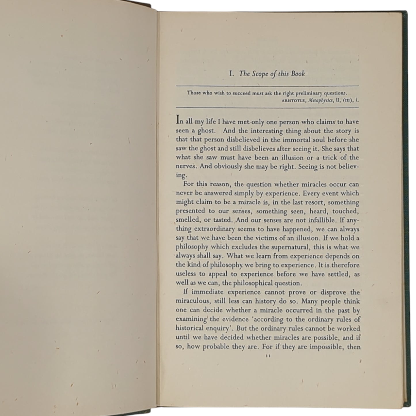 Miracles: A Preliminary Study