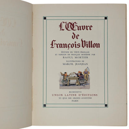 L'Oeuvre de François Villon