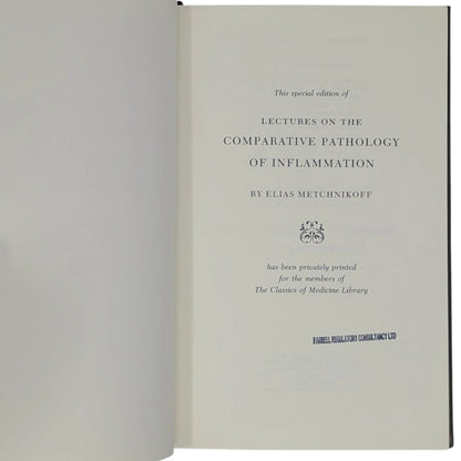 Lectures on the Comparative Pathology of Inflammation