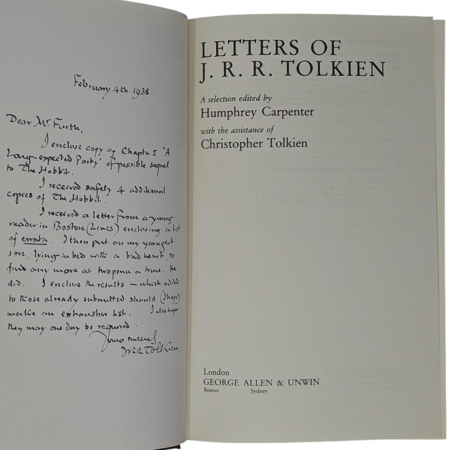The Letters of J. R. R. Tolkien