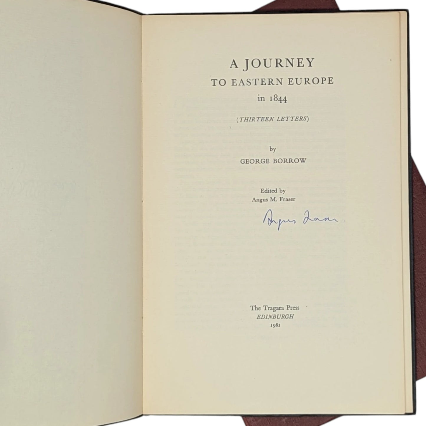 A Journey to Eastern Europe in 1844 (Thirteen Letters); Letters to John Hasfeld, 1835 - 1839