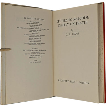 Letters to Malcolm: Chiefly on Prayer