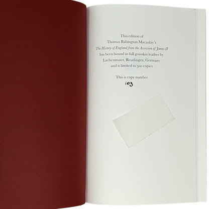 The History of England, from the Accession of James II