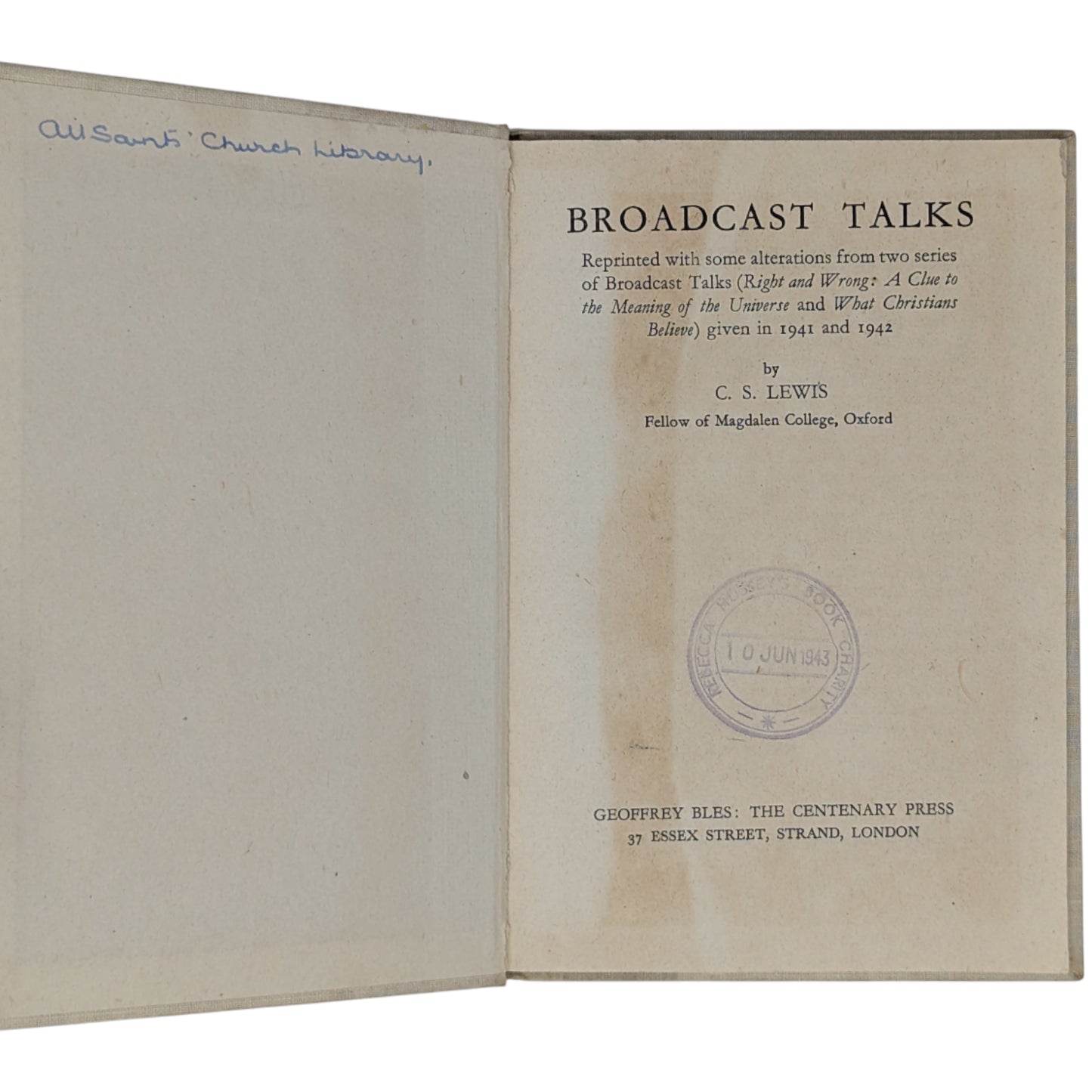 Mere Christianity Set; Broadcast Talks, Christian Behaviour, Beyond Personality