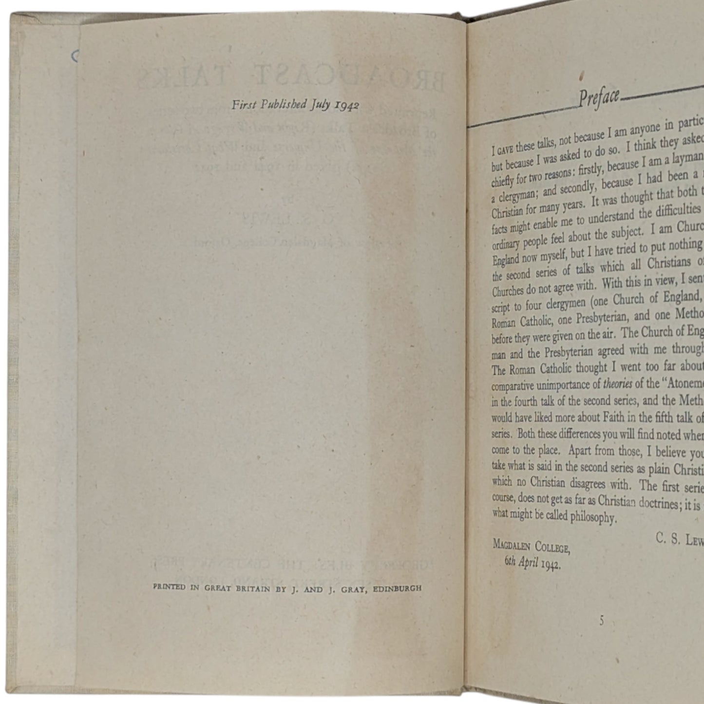 Mere Christianity Set; Broadcast Talks, Christian Behaviour, Beyond Personality