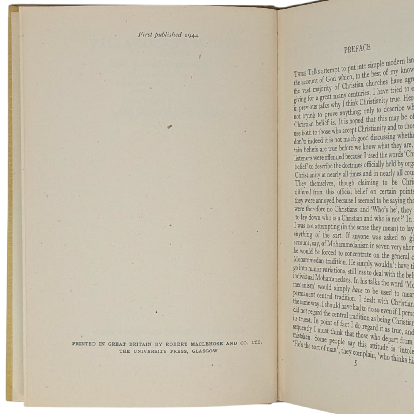 Mere Christianity Set; Broadcast Talks, Christian Behaviour, Beyond Personality