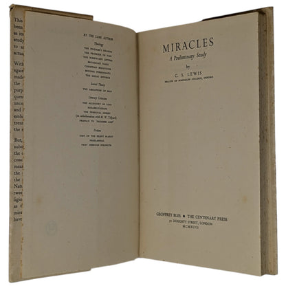 Miracles: A Preliminary Study