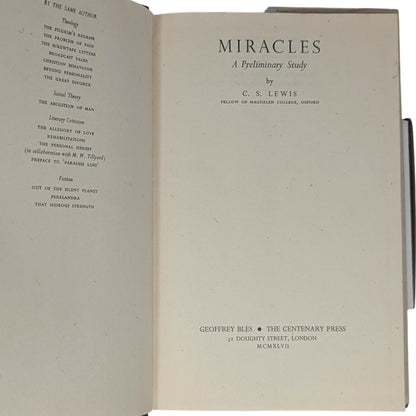 Miracles: A Preliminary Study