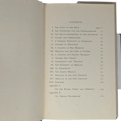 Miracles: A Preliminary Study