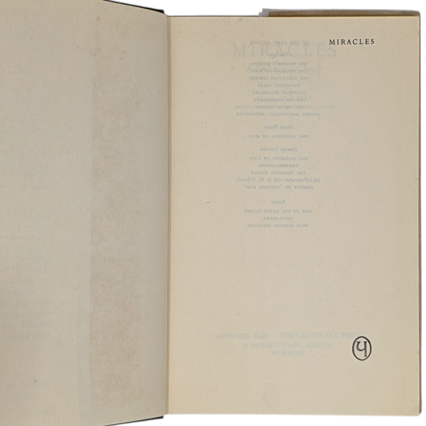 Miracles: A Preliminary Study