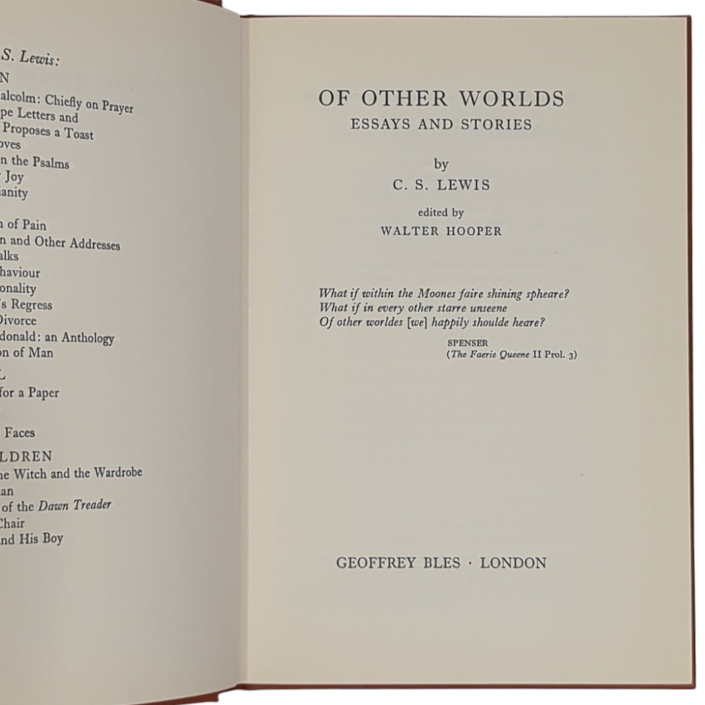 Of Other Worlds: Essays and Stories