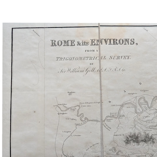 1834 Map of Rome & Its Environs., from a Trigonometrical Survey