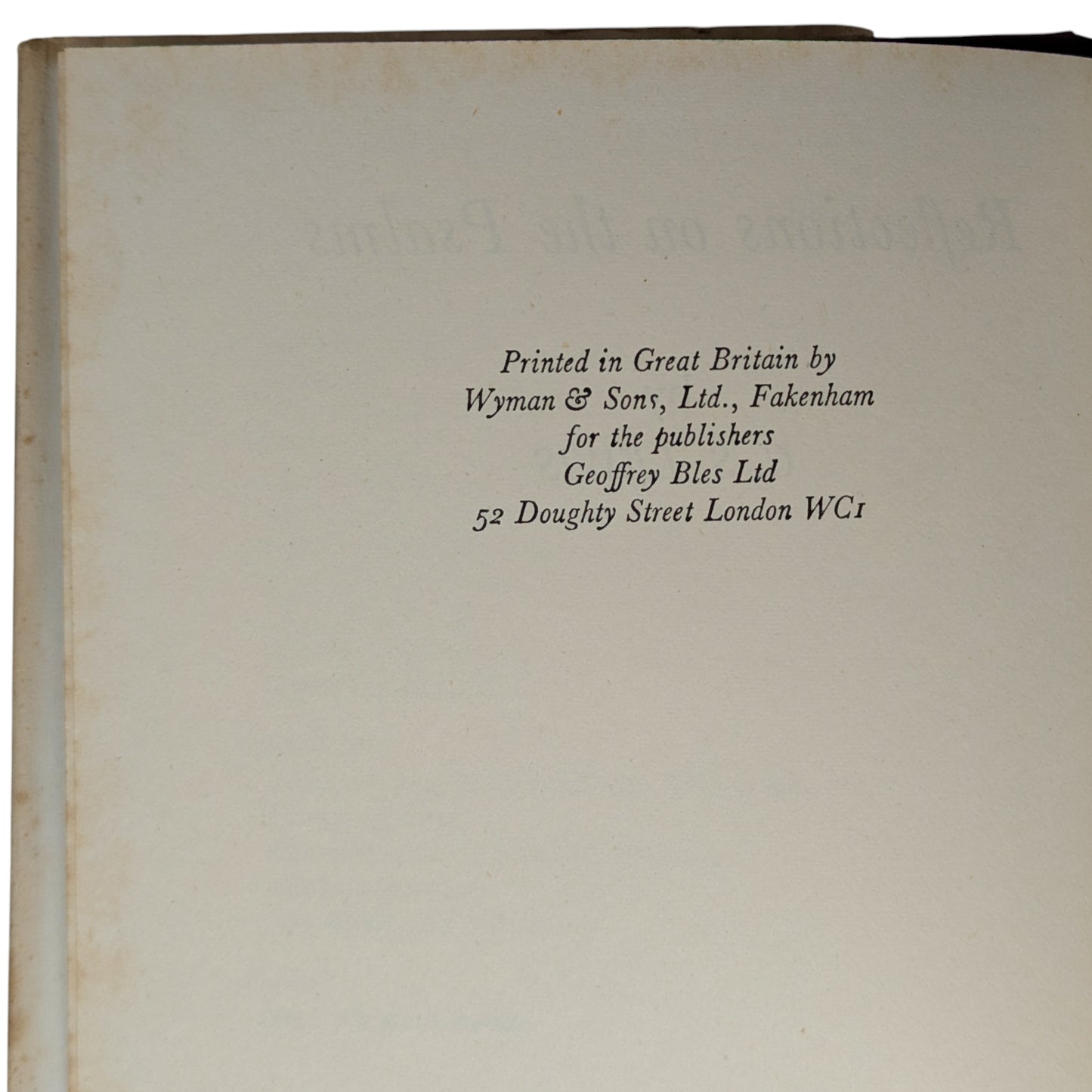 Reflections on the Psalms
