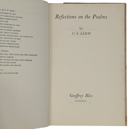 Reflections on the Psalms