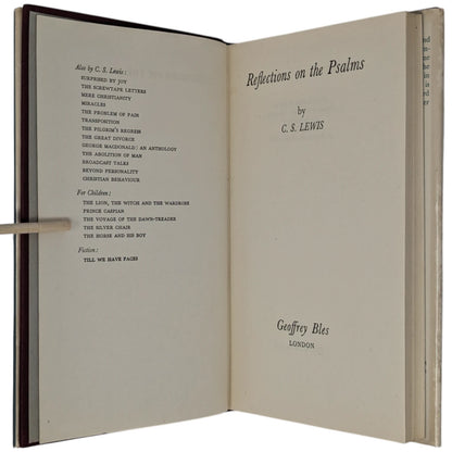 Reflections on the Psalms