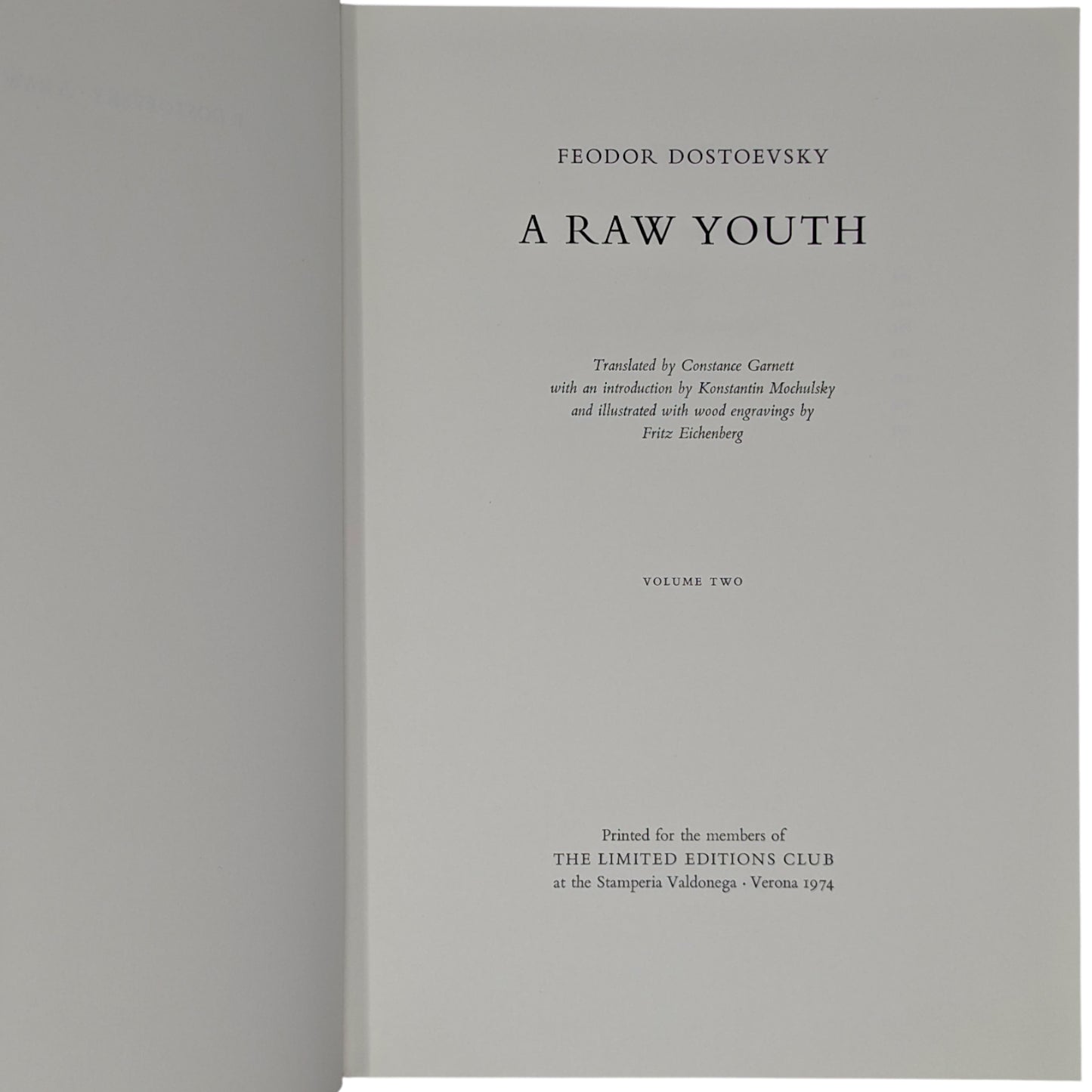 A Raw Youth (The Adolescent)