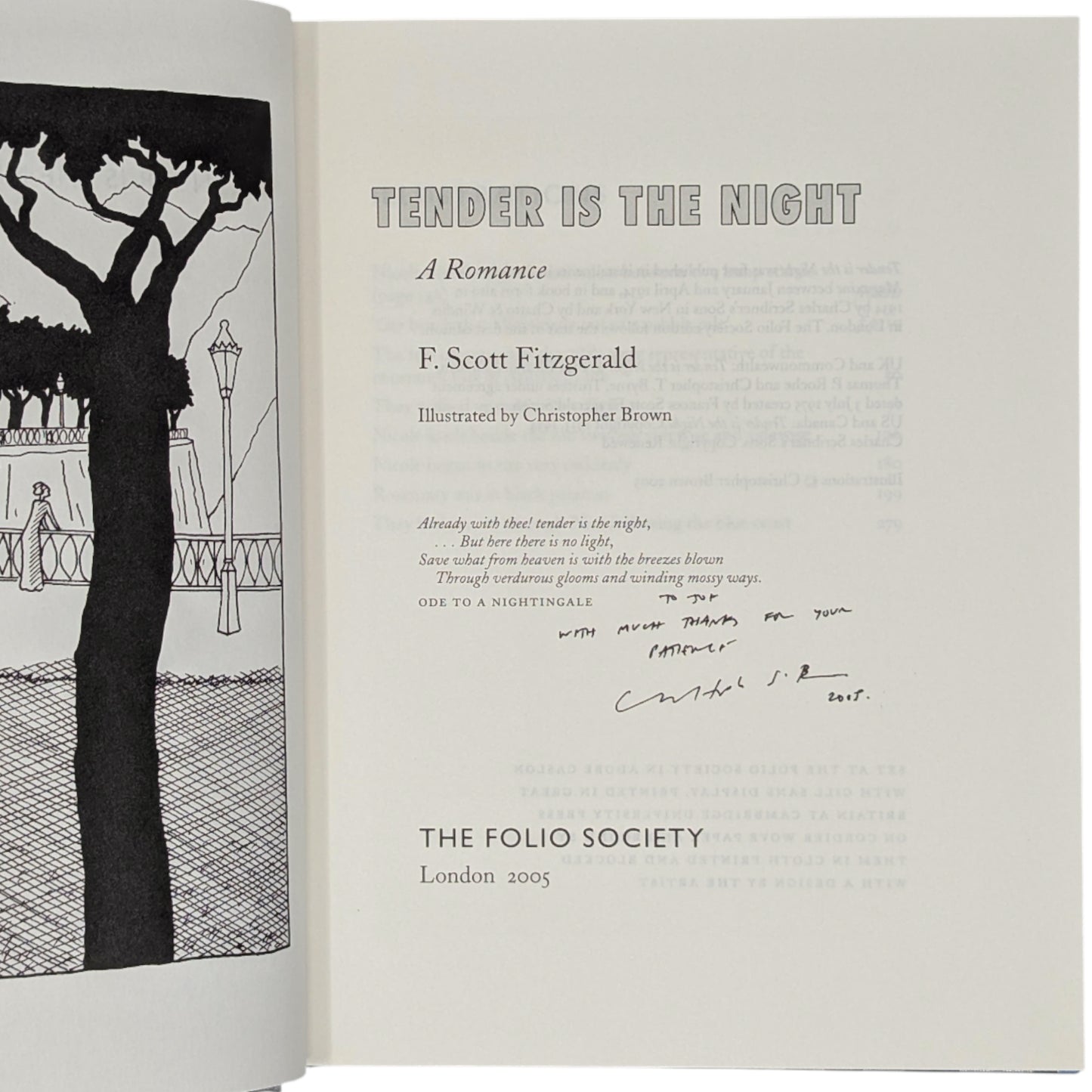 Tender is the Night; This Side of Paradise; The Great Gatsby; The Last Tycoon; The Beautiful and Damned