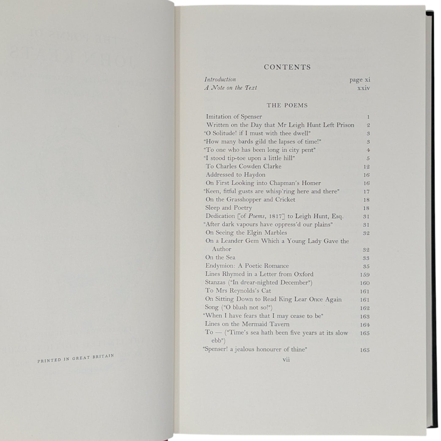 The Poems of John Keats