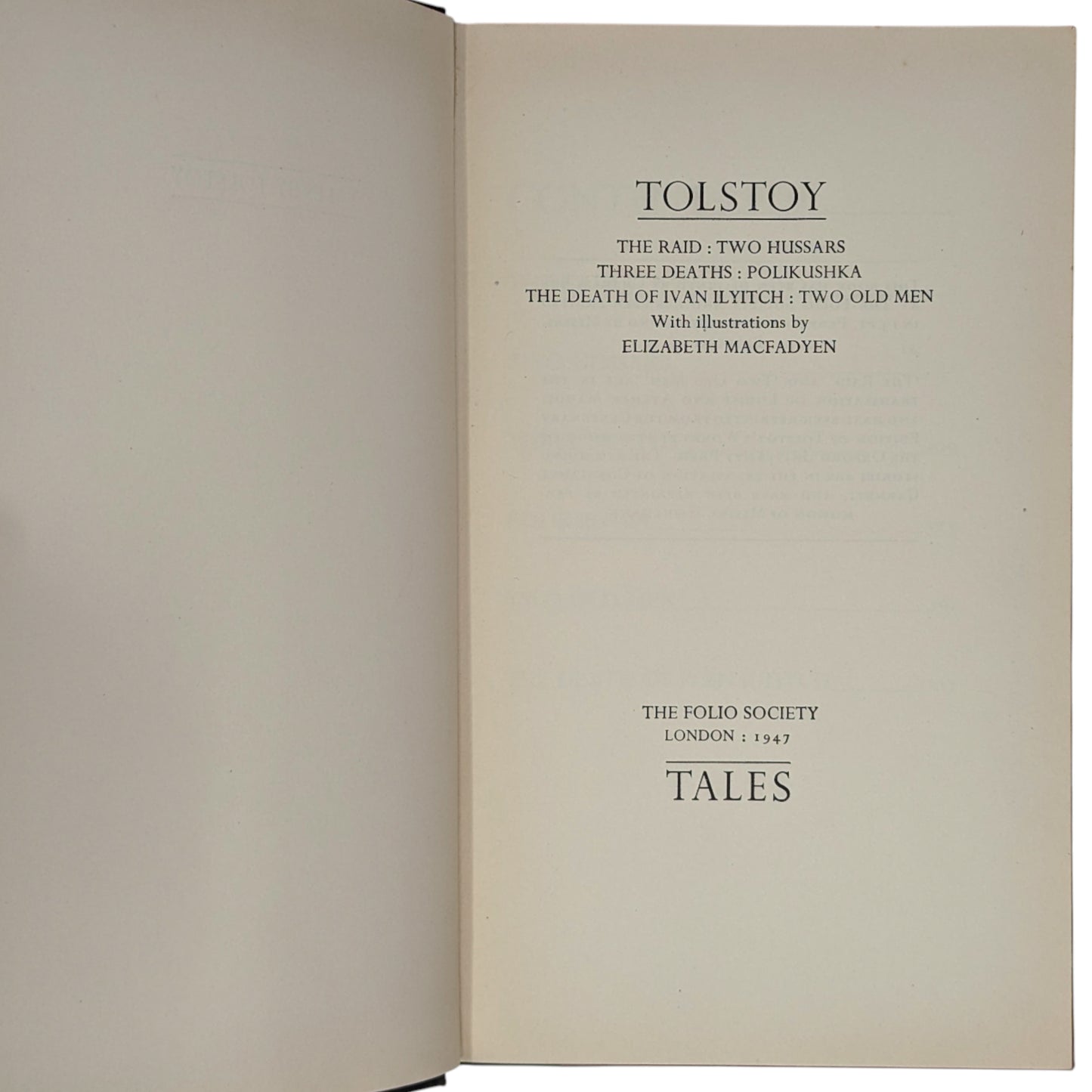 Tales by Tolstoy