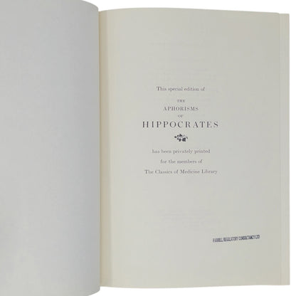 The Aphorisms of Hippocrates