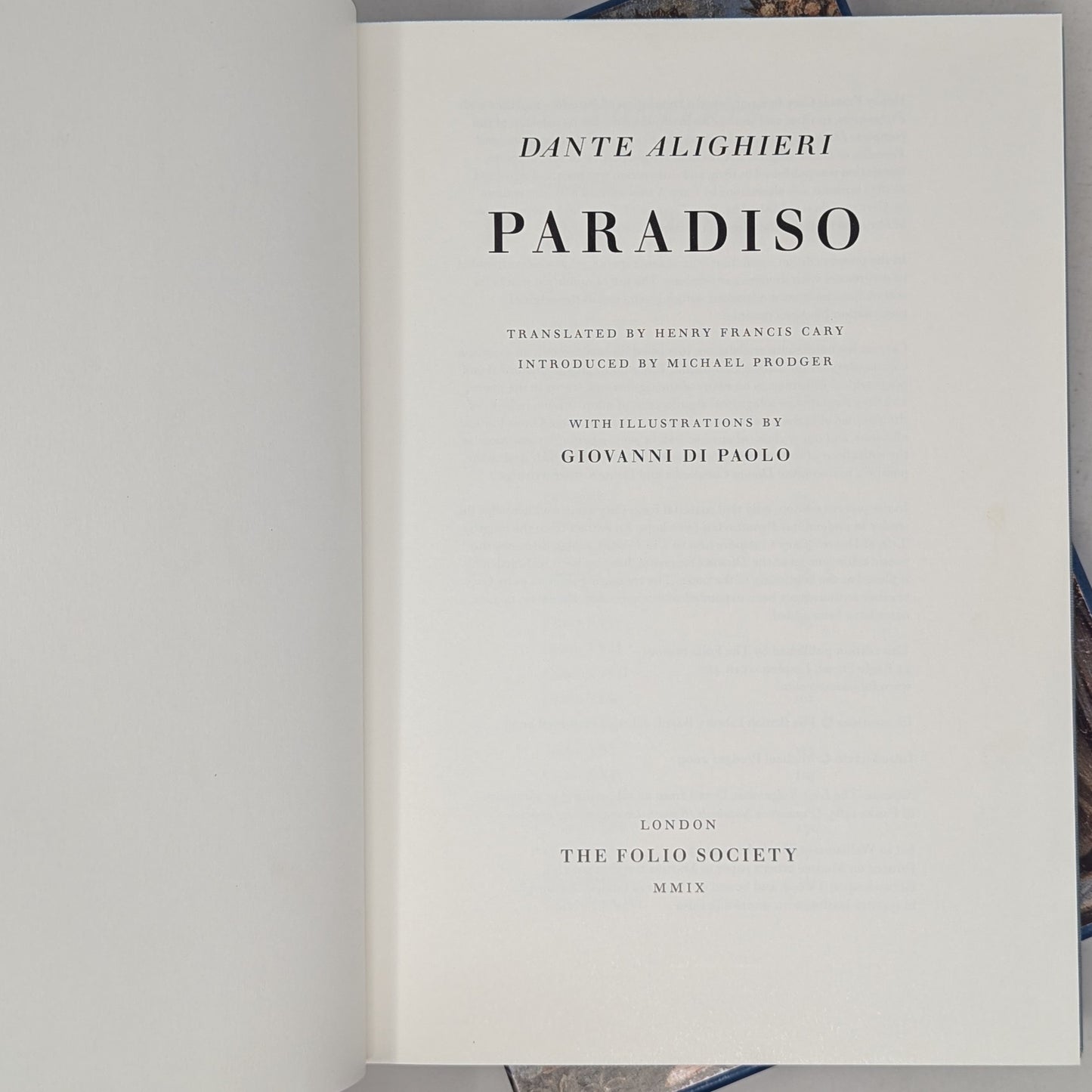 The Divine Comedy; Inferno, Purgatorio, Paradiso