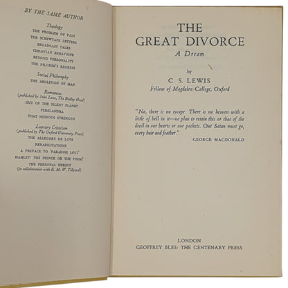 The Great Divorce: A Dream