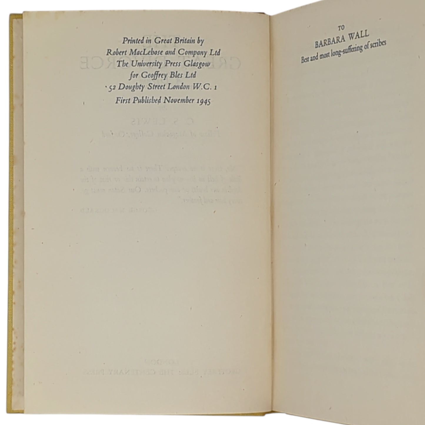 The Great Divorce: A Dream