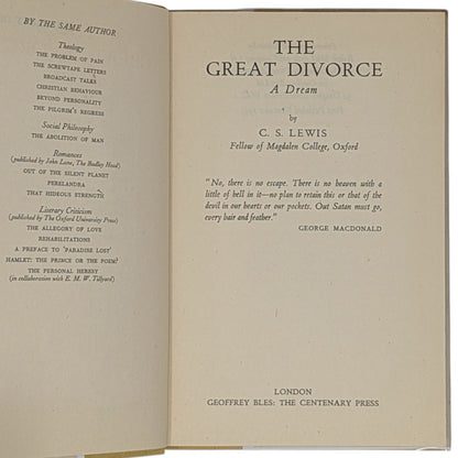 The Great Divorce: A Dream