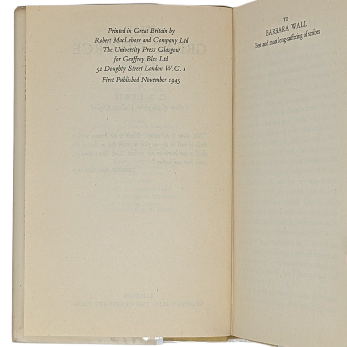 The Great Divorce: A Dream